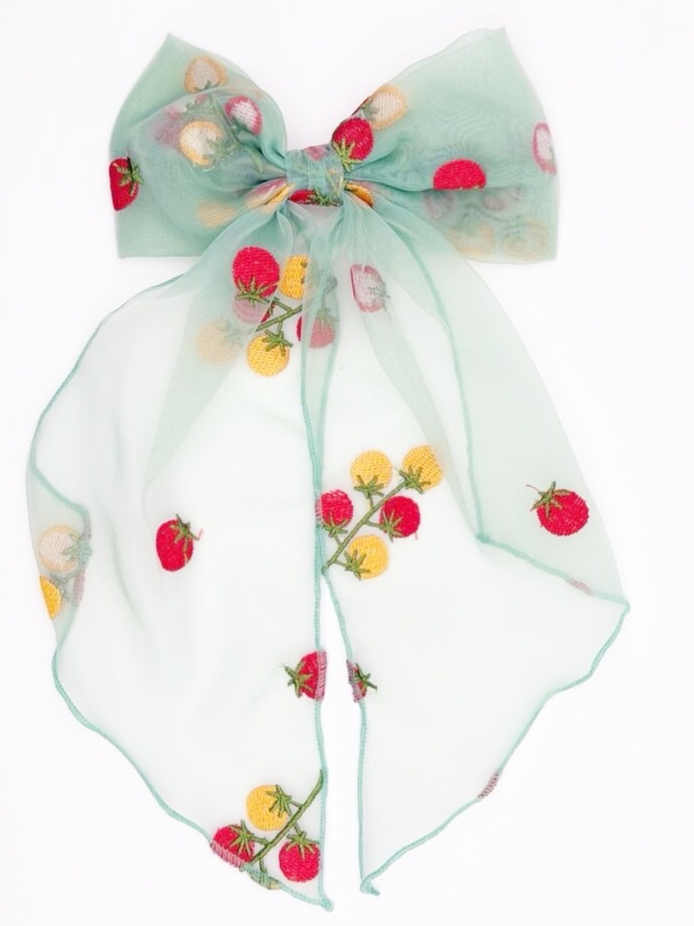 Tomato Girl Oversized Organza Hair Bow Sheer Cottagecore Coquette - New